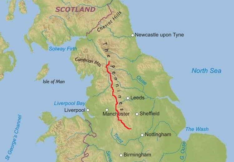 Pennine Bridleway Matlock To Kirkby Stephen Trailbrakes   Pennine Bridelway Map 